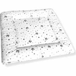 Bianconiglio Kids® Wickelauflage Für Waschmaschine FLAFFI Weiß/grau 60 X 60 Cm