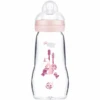 MAM Glasflasche Feel Good 260 Ml Ab 0 Monaten Vogel/Eichhörnchen Rosa
