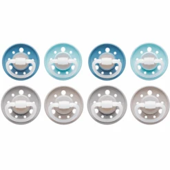 Nip® Schnuller Cherry Rundsauger Boy Gr. 1 Ab Der Geburt Blau/grau/türkis/braun 8 Stück